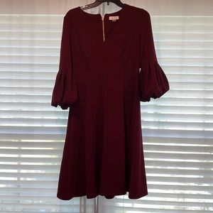 Fit and Flare Maroon Dress